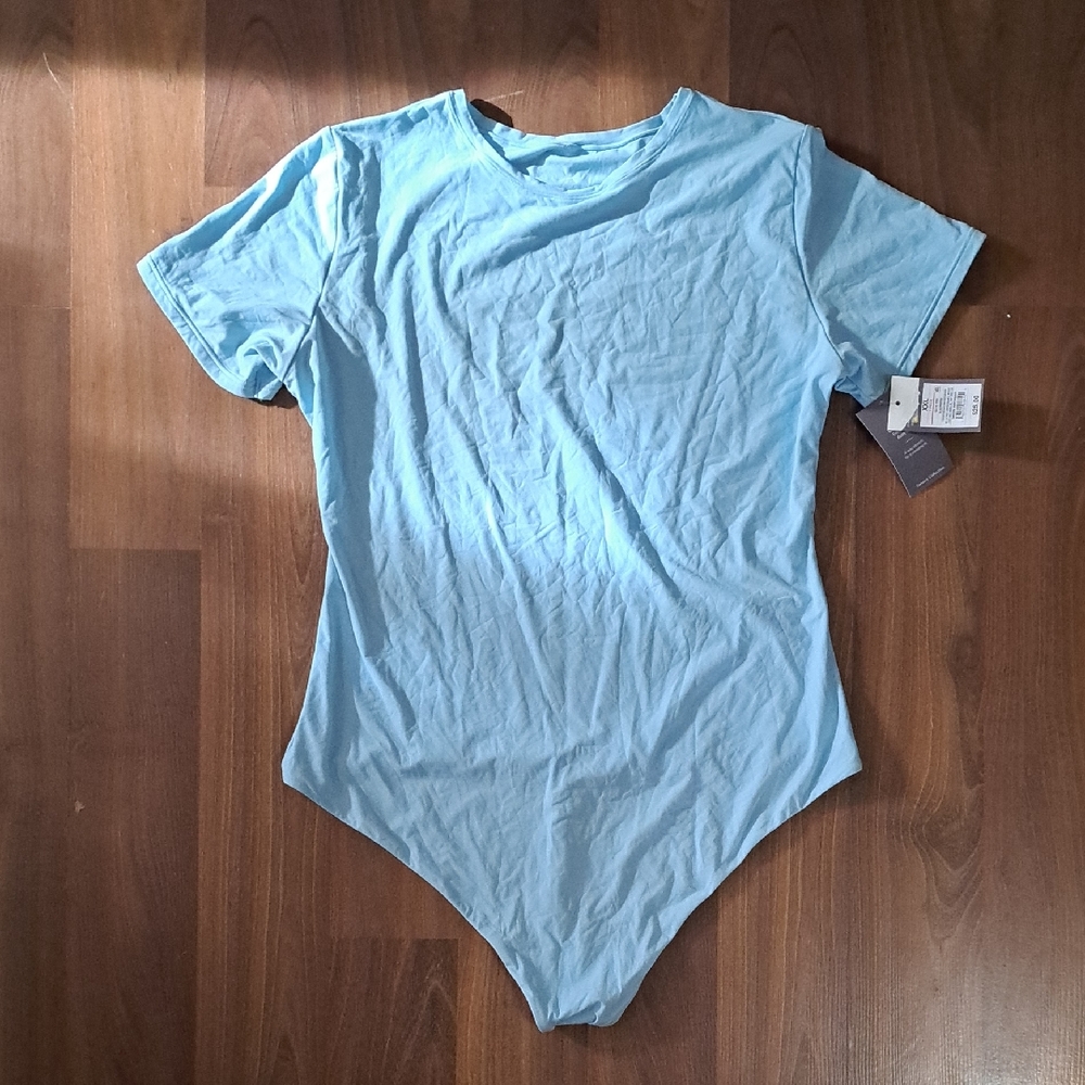 Auden Light Blue Short Sleeve Bodysuit
